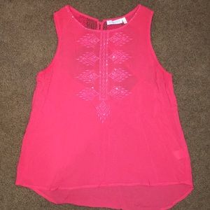 Sequin embellished open back tank top